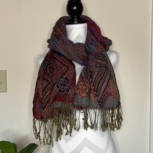 Pashmina Floral Silk Scarf